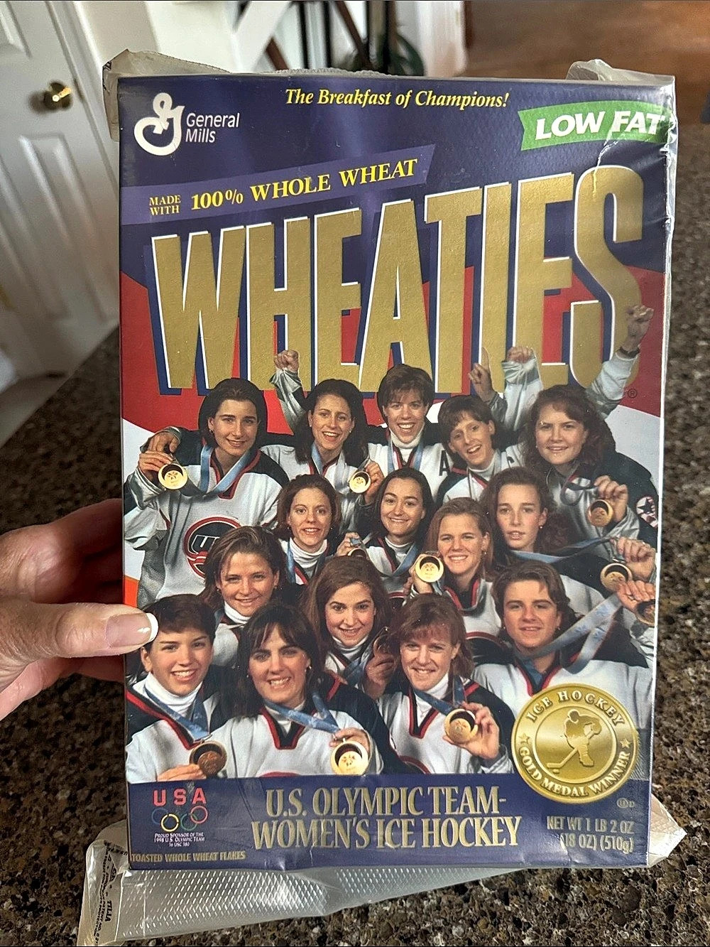 General Mills 1998 Sealed Wheaties U.S. Olympic Team Women's Ice Hockey Cereal